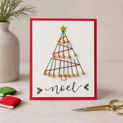 🎁Last Day 50% OFF - Merry & Bright Beginner-Friendly Christmas DIY Card Kit (6 Cards)