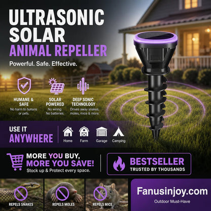 🔥Over 100,000 sold! 🏡️ Solar Powered Ultrasonic Mouse Repeller🛡️ Repel snakes, insects, rodents and protect your home!