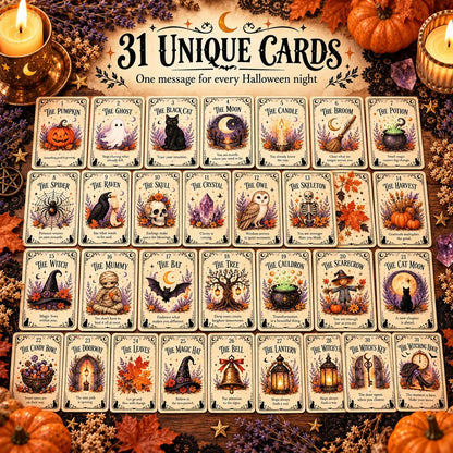 🎃 🔮31 Nights of HalloweenTM Oracle Deck | 31 Daily Spooky Messages for October