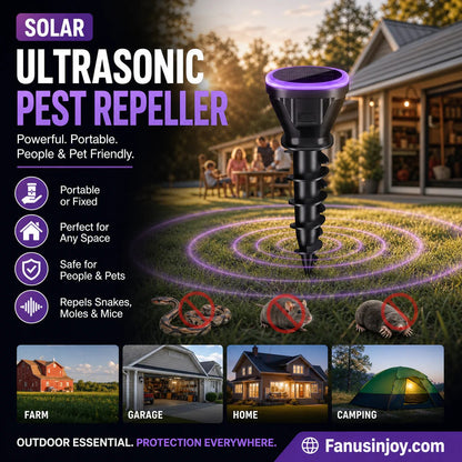 🔥Over 100,000 sold! 🏡️ Solar Powered Ultrasonic Mouse Repeller🛡️ Repel snakes, insects, rodents and protect your home!