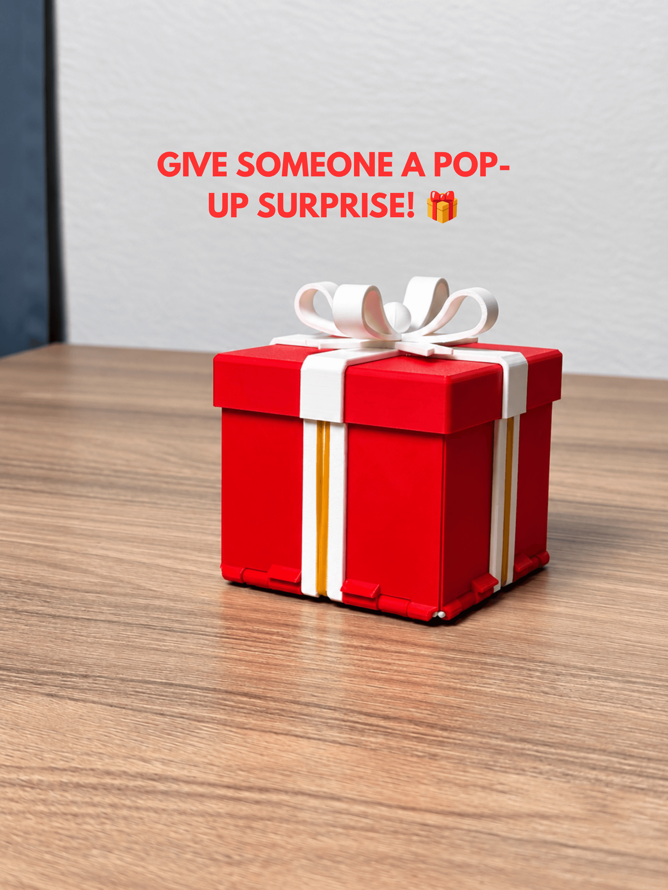 Decorative red surprise gift box