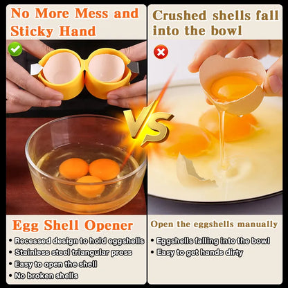 🍳Efficient Egg Cracking Tool, Handy Egg Separator🥘