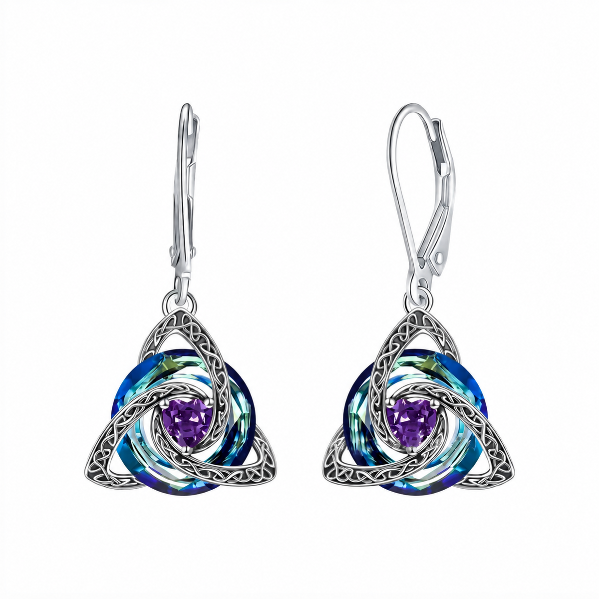 💎Celtic Trinity Knot Birthstone Earrings