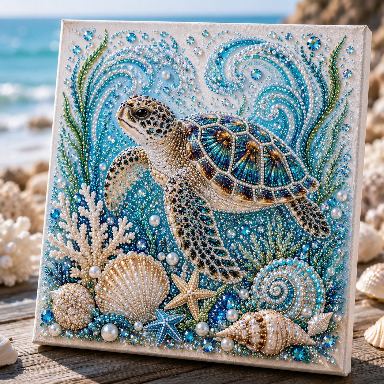 🔥 Last Day 49% OFF-🌊 Ocean Theme Pearl Art DIY Kit–Relaxing DIY Craft 🎁