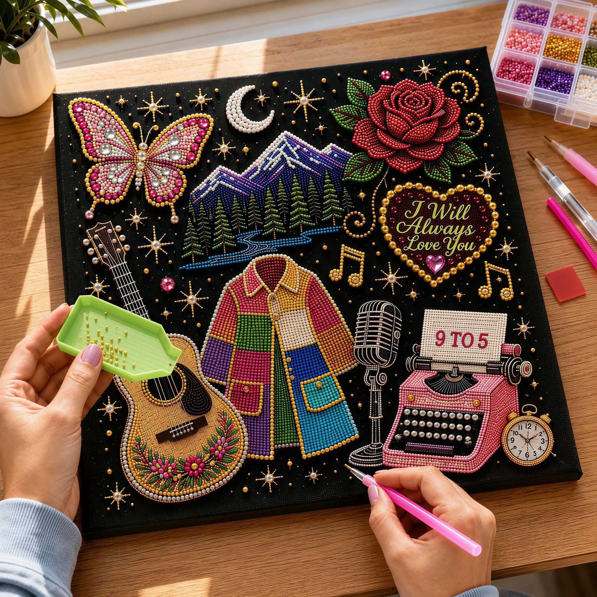 🔥Limited Stock 49% OFF🎤 Premium 3D Pearl Dolly Country Music Tribute Art Kit💎✨