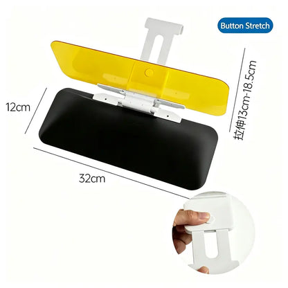 Adjustable Car Anti-Glare Sun Visor – Dual-Color Day & Night Driving Shield