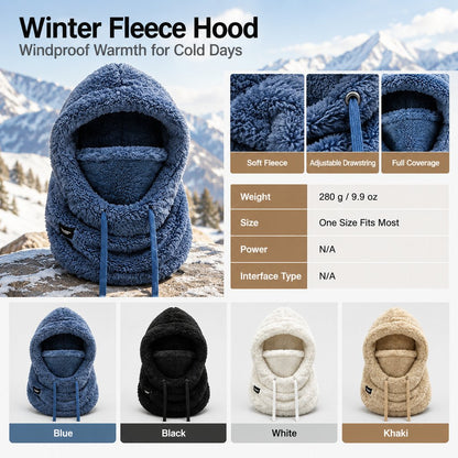 Women's fleece winter cycling mask and cap with hood for cold weather (model year 2026)