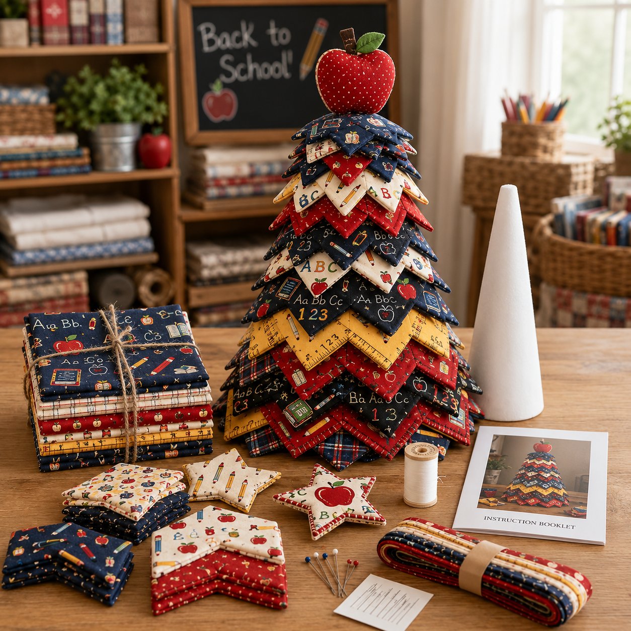 🔥Last Day 50% OFF - 🎄Christmas Tree Quilt Kit DIY Easy Layered Fabric Holiday Décor