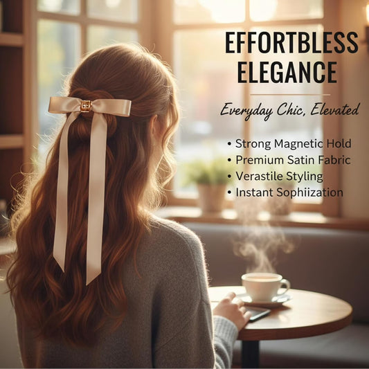 Magnetic Bow Clip-Seamless 2-in-1 Design for Salon, Home & Everyday Hair styling, Intuitive, No Slip