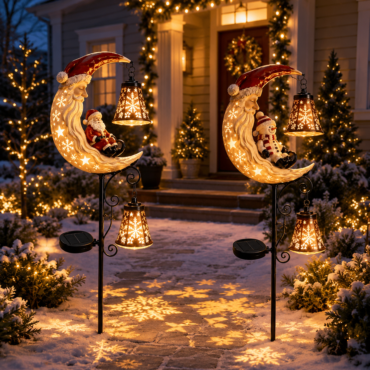 🎅Christmas Early Discount 49% Off - 🔥Santa’s Moonlight Lantern Solar Garden Stake⛄