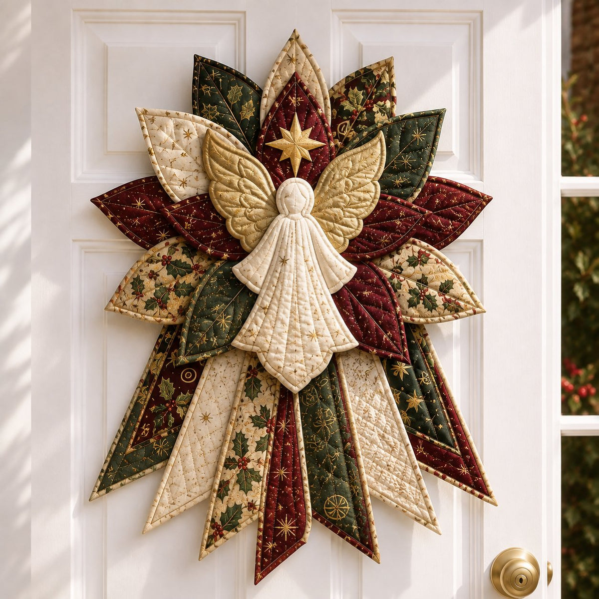 🎄 50% OFF Holiday Special – DIY Quilted Christmas Door Hanging Sewing Kit ✨