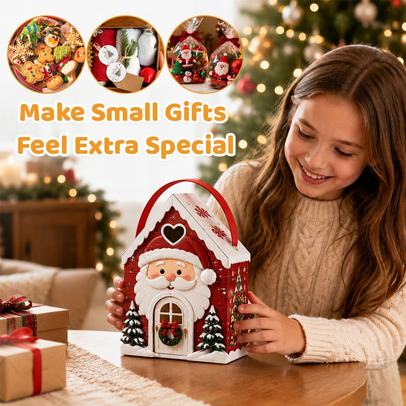 🎁 Christmas Cottage Gift Box – 5 Festive Designs for Candy & Small Gifts