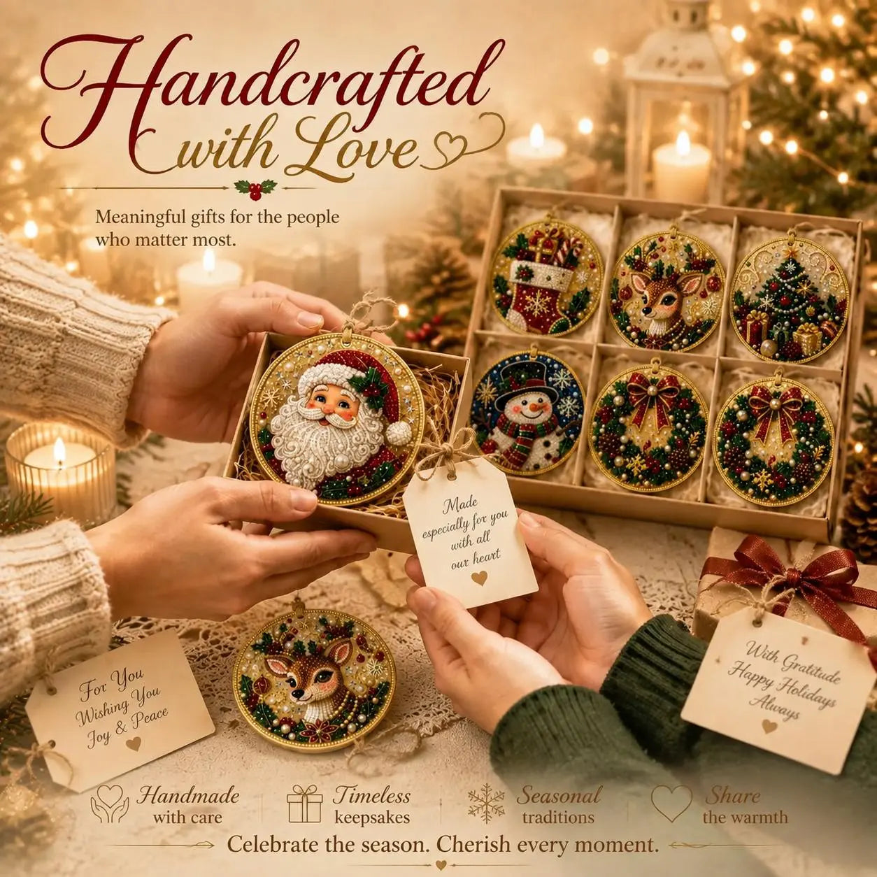 🎄🎉Christmas DIY Diamond Painting Ornaments Kit