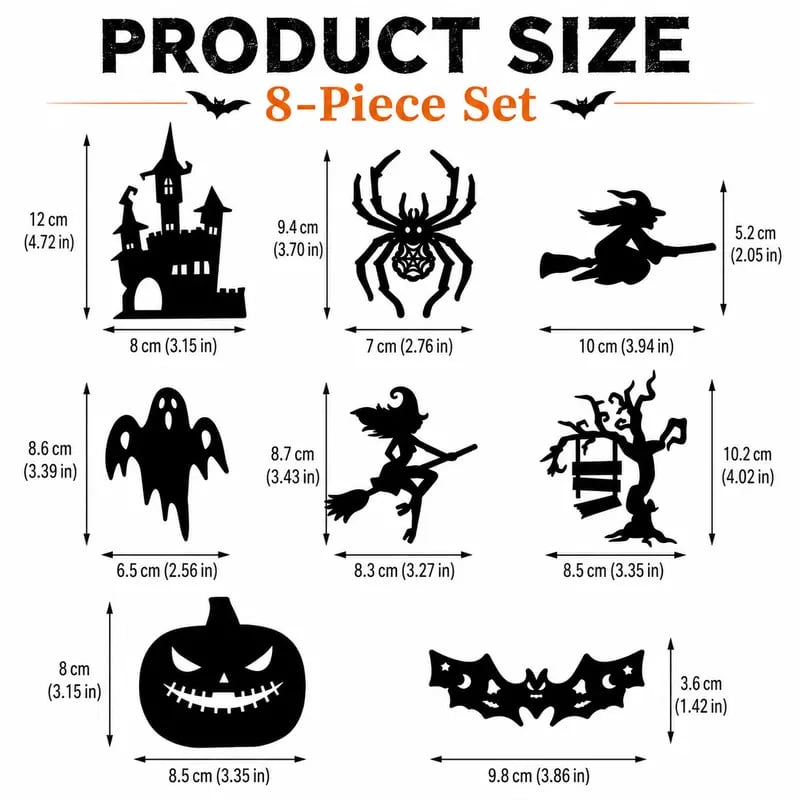 🎃 Halloween LED Silhouette Wall Light Stickers – Spooky Glow Made Easy! 👻✨