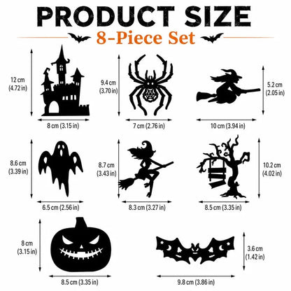 🎃 Halloween LED Silhouette Wall Light Stickers – Spooky Glow Made Easy! 👻✨