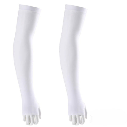 ☀️ UPF 50+ Cooling UV Arm Sleeves | 🧊 High Stretch Compression Fabric | Anti-UV Breathable Sleeves for Men Women