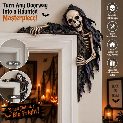 ⏰LAST DAY 50% OFF💀 Spooky Reaper Door Frame Corner Decor