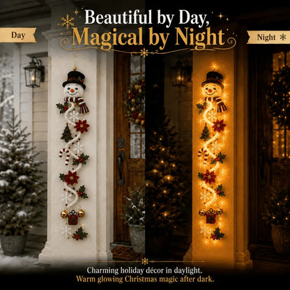 ⏳ Last Day 49% OFF – 🎄MerryCascade™ Glowing Christmas Door Hanger✨