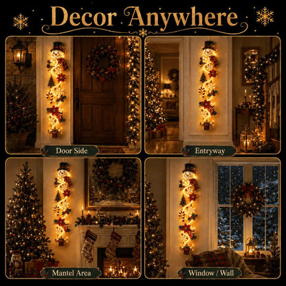 ⏳ Last Day 49% OFF – 🎄MerryCascade™ Glowing Christmas Door Hanger✨