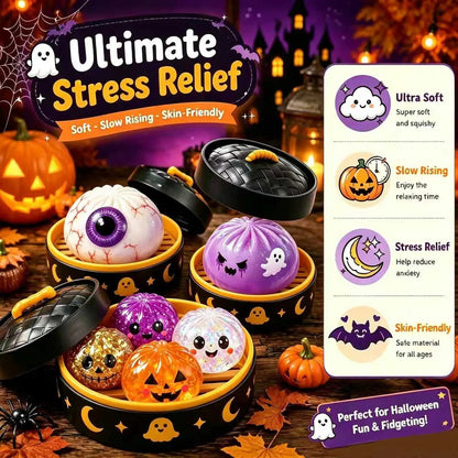 🔥LAST DAY 50% OFF - 🎃🎁Cute Halloween Scary Ghost Maruko Squeeze Toy Set