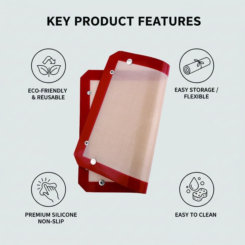 🍪Transformable Snap‑Up Silicone Baking Mat🍗♻️