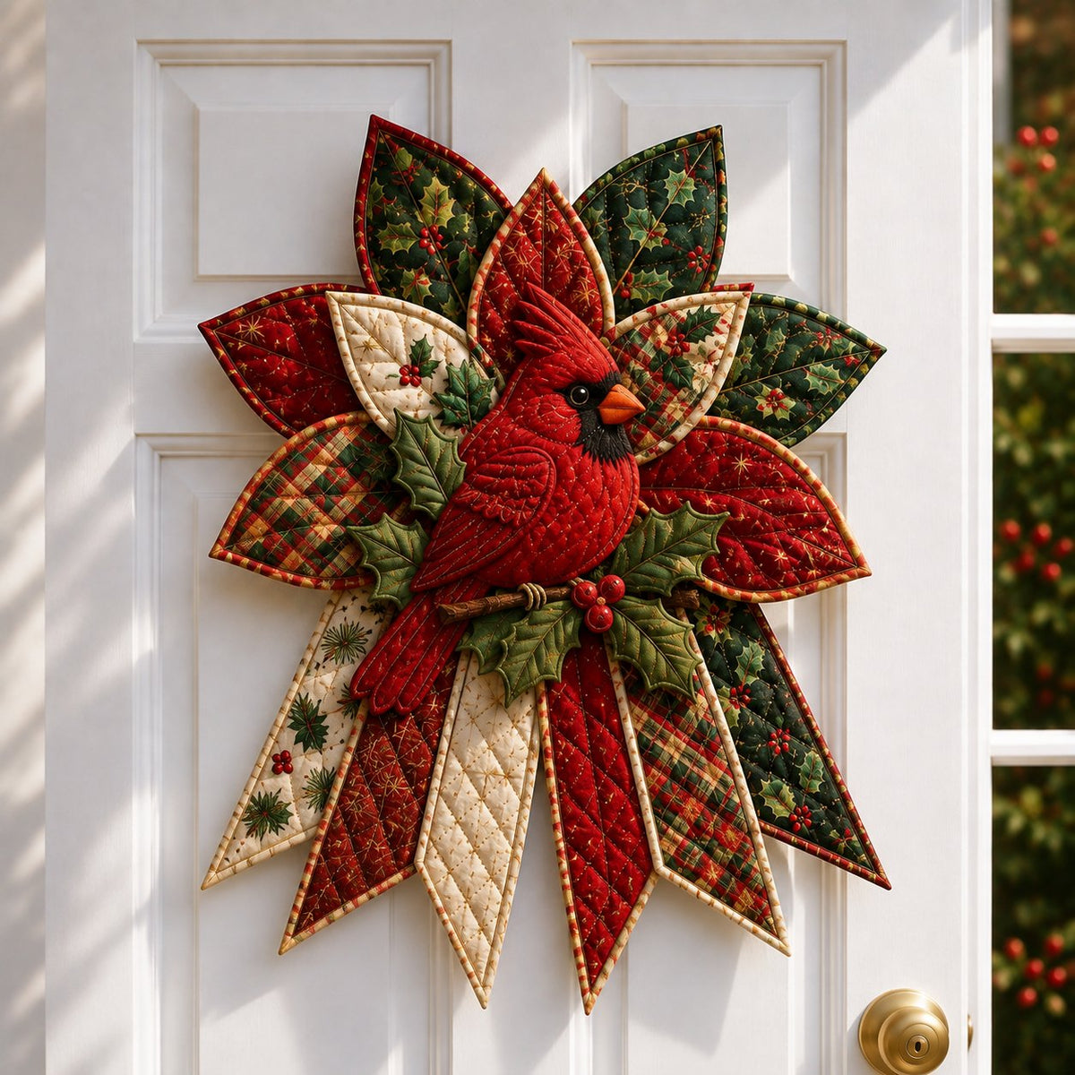 🎄 50% OFF Holiday Special – DIY Quilted Christmas Door Hanging Sewing Kit ✨
