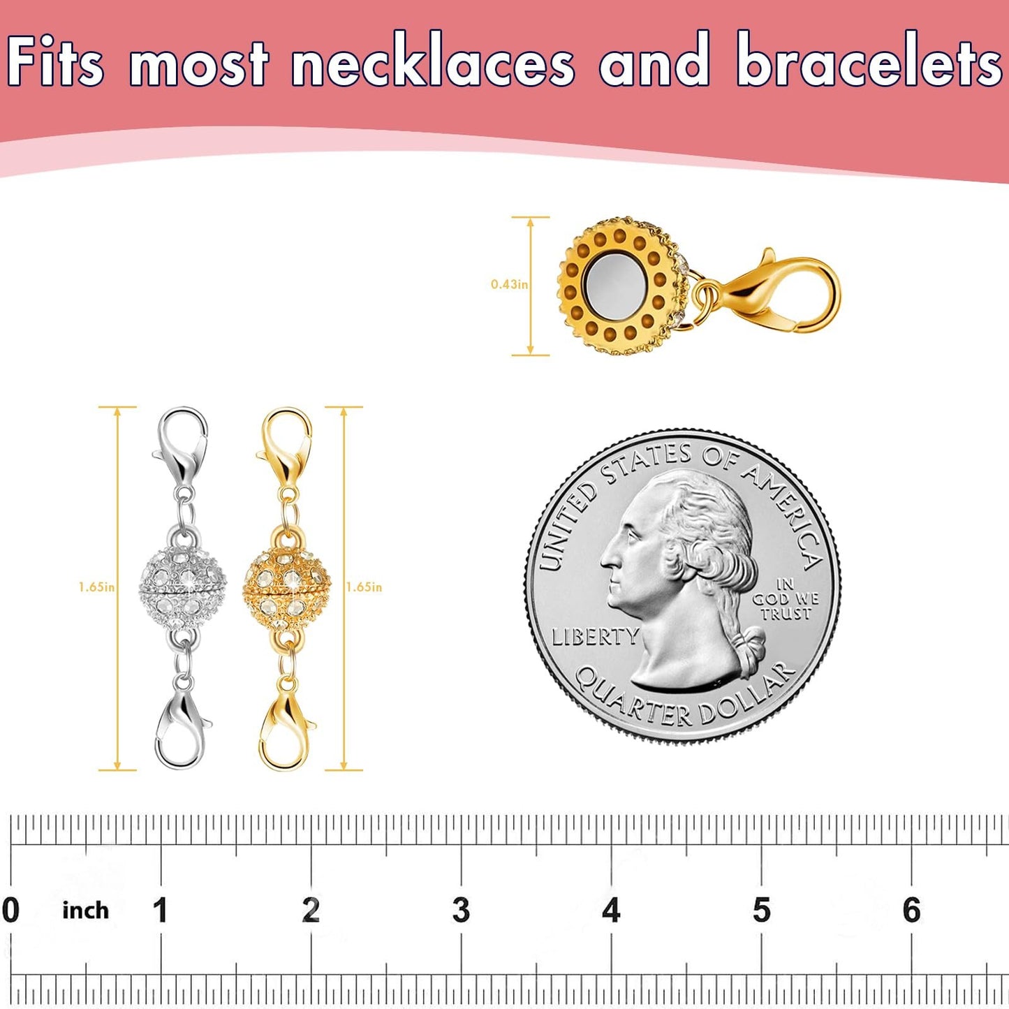 🔥 HOT SALE 🔥🔥Magnetic Necklace Clasps and Closures