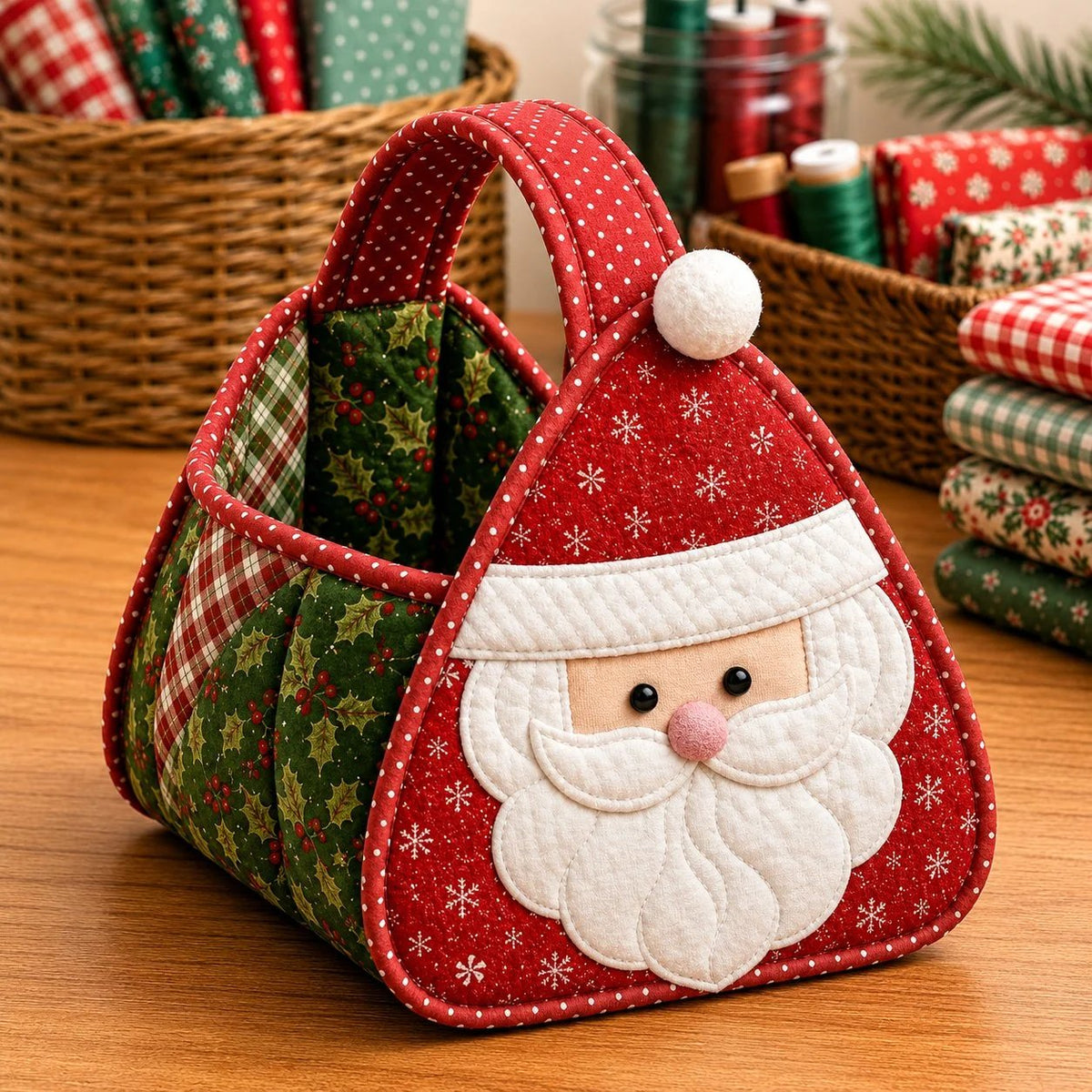 🎉🎄 Christmas Character Quilted DIY Carry Basket🎁