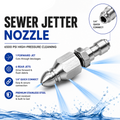💦 High-pressure Drain Cleaner | 6500 PSI Sewer Jetter Nozzle for Pressure Washer Drain & Pipe Cleaning