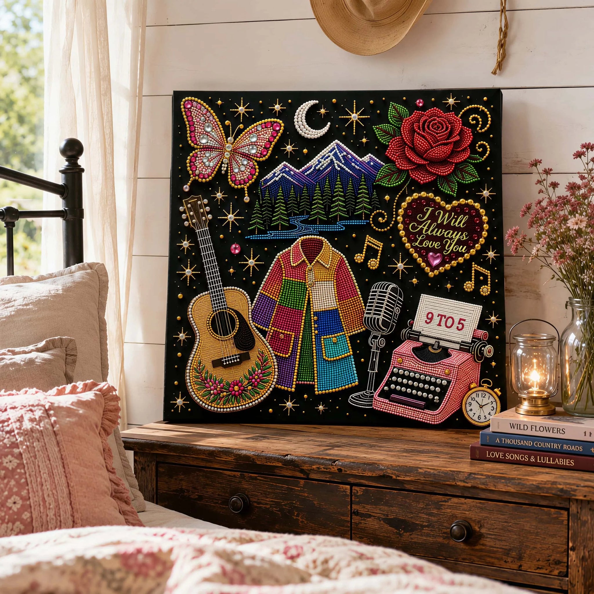 🔥Limited Stock 49% OFF🎤 Premium 3D Pearl Dolly Country Music Tribute Art Kit💎✨
