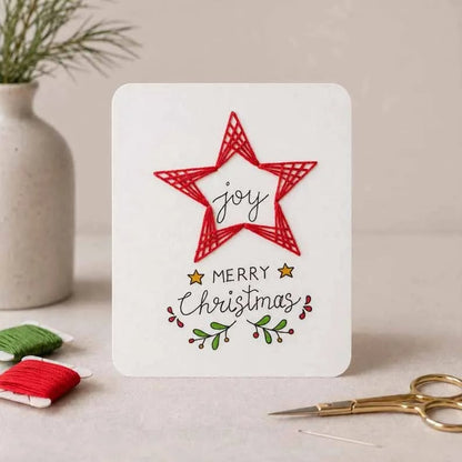 🎁Last Day 50% OFF - Merry & Bright Beginner-Friendly Christmas DIY Card Kit (6 Cards)