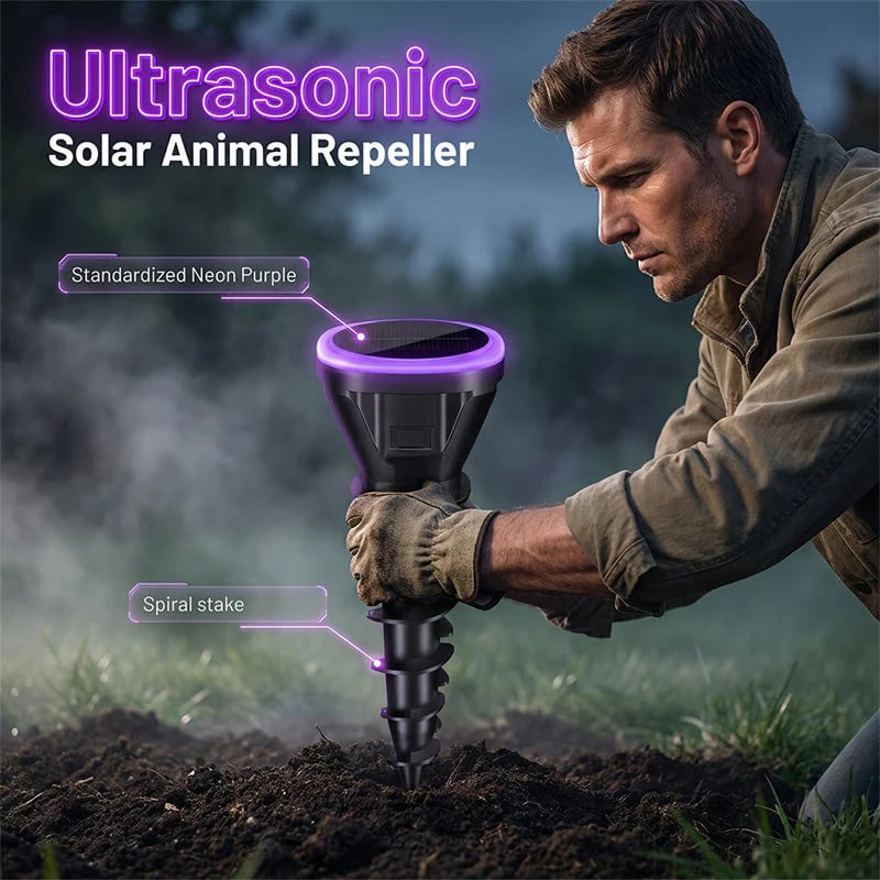 🔥Over 100,000 sold! 🏡️ Solar Powered Ultrasonic Mouse Repeller🛡️ Repel snakes, insects, rodents and protect your home!