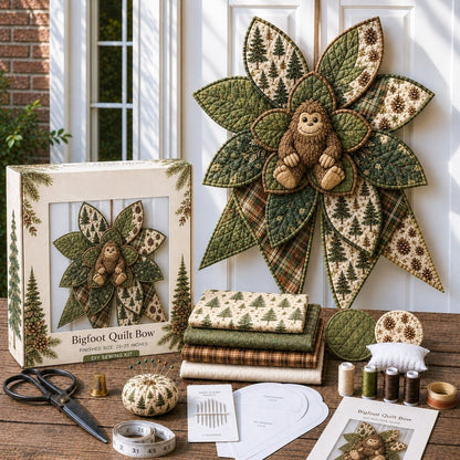 ⏳ Last Day 49% OFF – 🎀 Beginner-Friendly Oversized Quilted Bow Sewing Kit