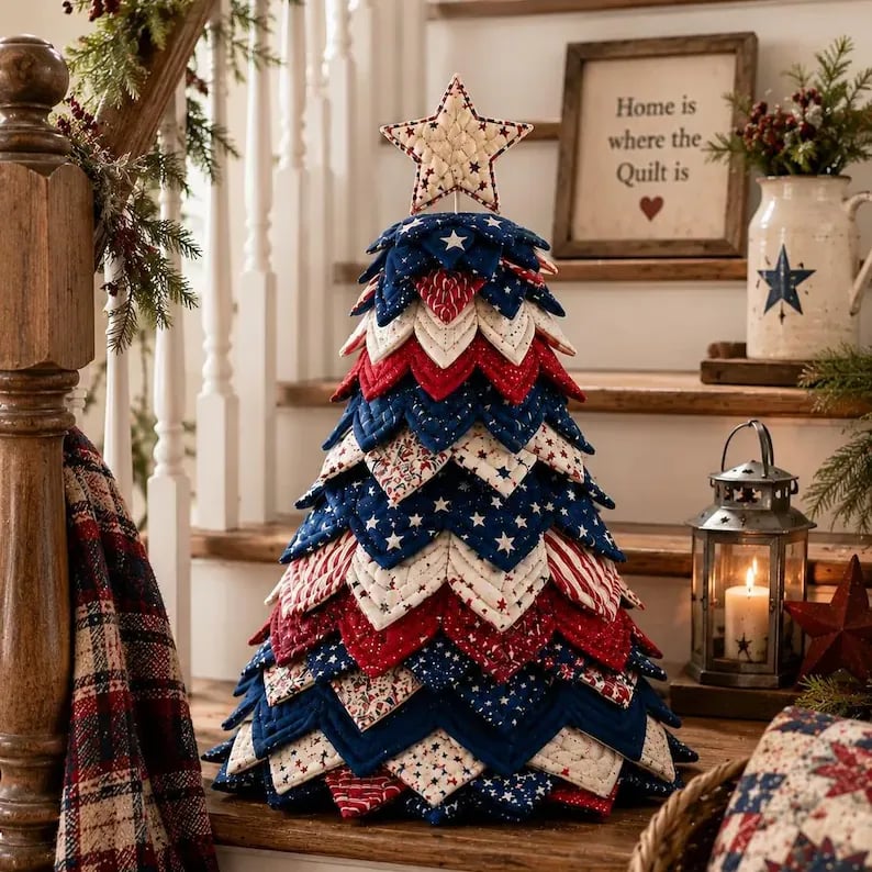 🔥Last Day 50% OFF - 🎄Christmas Tree Quilt Kit DIY Easy Layered Fabric Holiday Décor