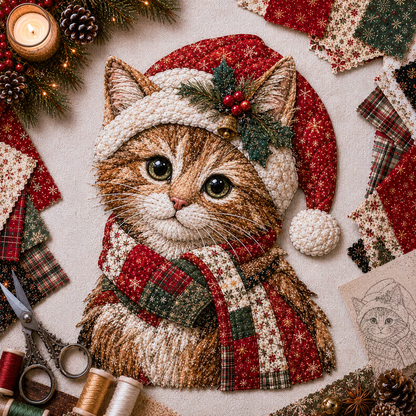 🔥LAST DAY 49% OFF - 🎄🎅Christmas Patchwork Fabric DIY Decor Kit