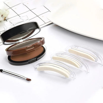 💄 Adjustable Eyebrow Stamp – Bi-Tone Powder – Waterproof & 24-Hour Wear for Makeup