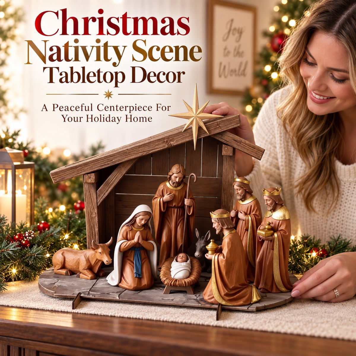 🔥Last Day 90% OFF🔥❄️✝️Christmas Nativity Scene Decor  | Bring The True Meaning Of Christmas Home