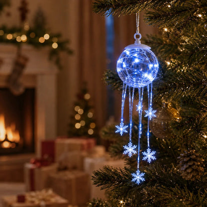 Winter Magic Snowflake CascadeTM – LED Hanging Christmas Ornament❄️