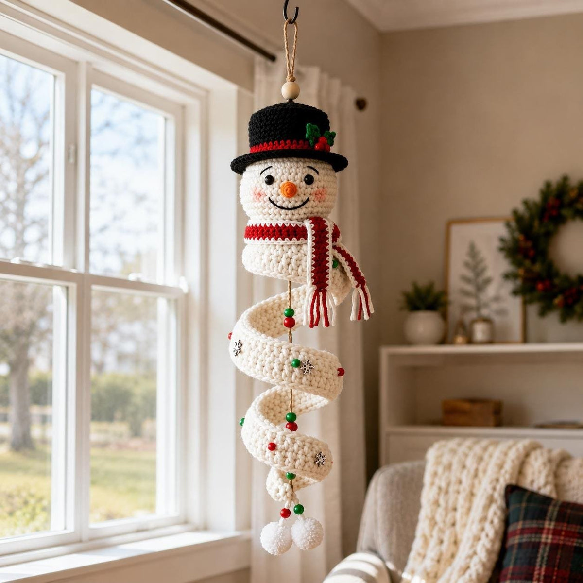 🔥HOT SALE - 49% OFF Crochet Snowman Spiral Oranment DIY Kit🎅🌲