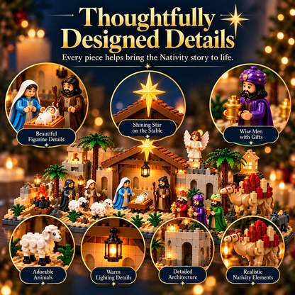 ⛪✝️Nativity Advent Calendar – 24-Day Buildable Christmas Nativity Set