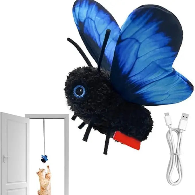 😻Interactive Electric Butterfly & Bluebird Cat Toy🦋 – 3 Flying Modes USB Rechargeable Teaser