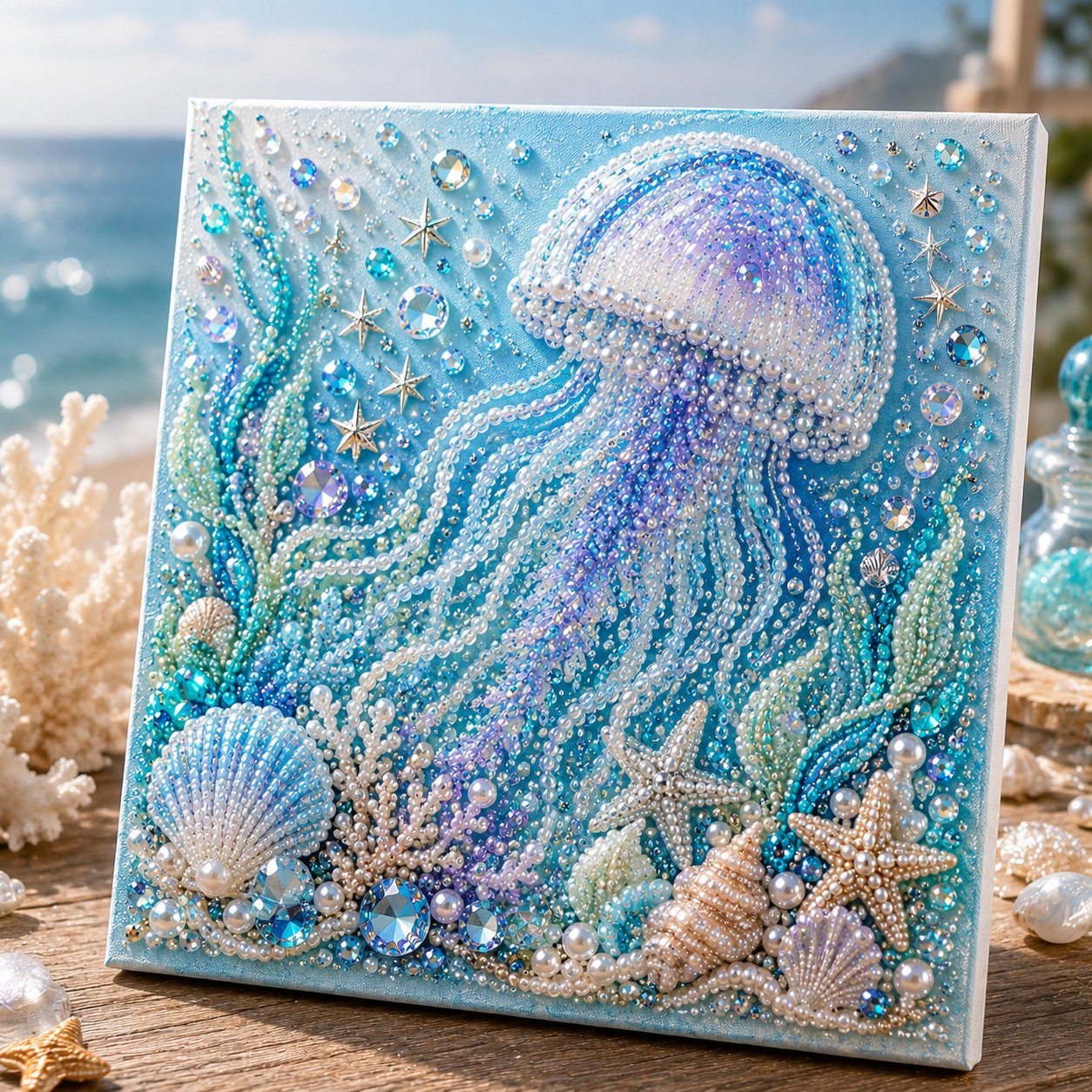 🔥 Last Day 49% OFF-🌊 Ocean Theme Pearl Art DIY Kit–Relaxing DIY Craft 🎁