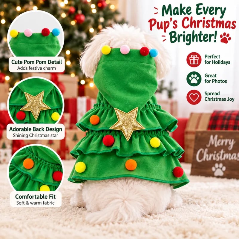 Christmas Tree Pet Cape