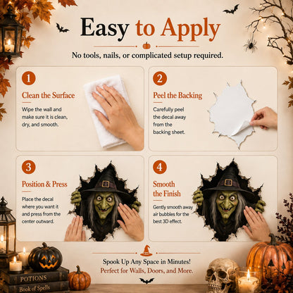 🧙Halloween Break-In 3D Wall Decals🎃
