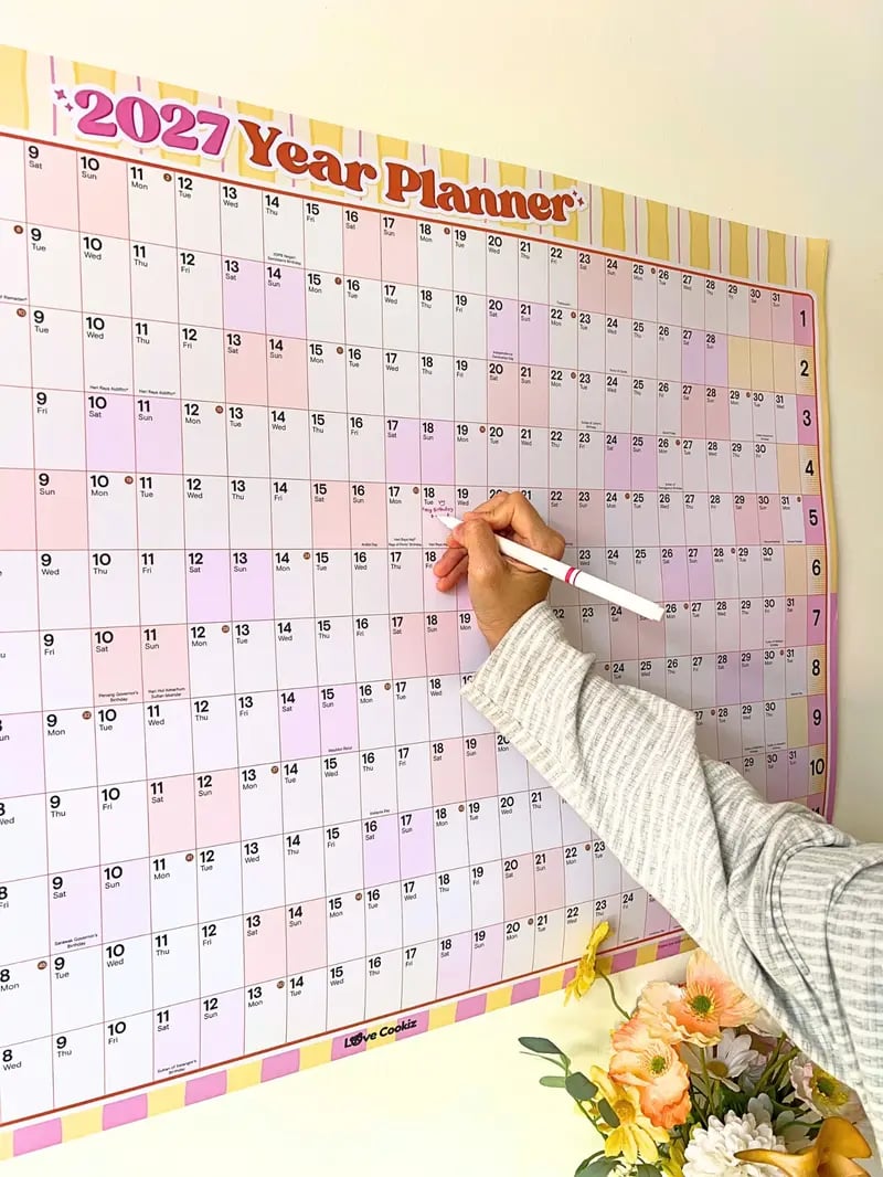 🔥HOT SALE 49% OFF - 📅✨ 2027 Extra-Large Full Year Wall Planner