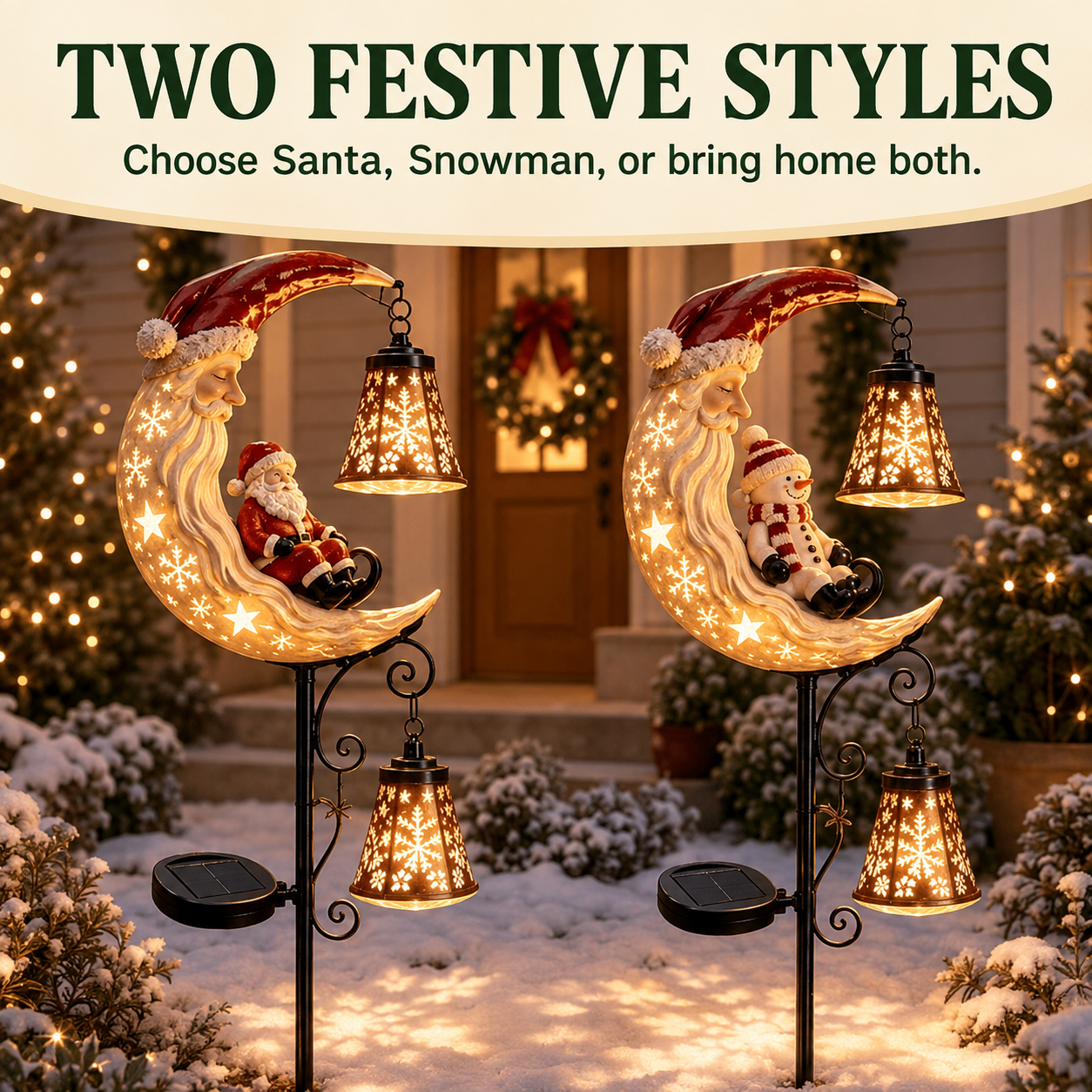 🎅Christmas Early Discount 49% Off - 🔥Santa’s Moonlight Lantern Solar Garden Stake⛄