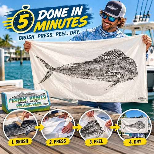 🎣 DIY Gyotaku Fish Printing Kit - Turn Your Catch Into a Masterpiece
