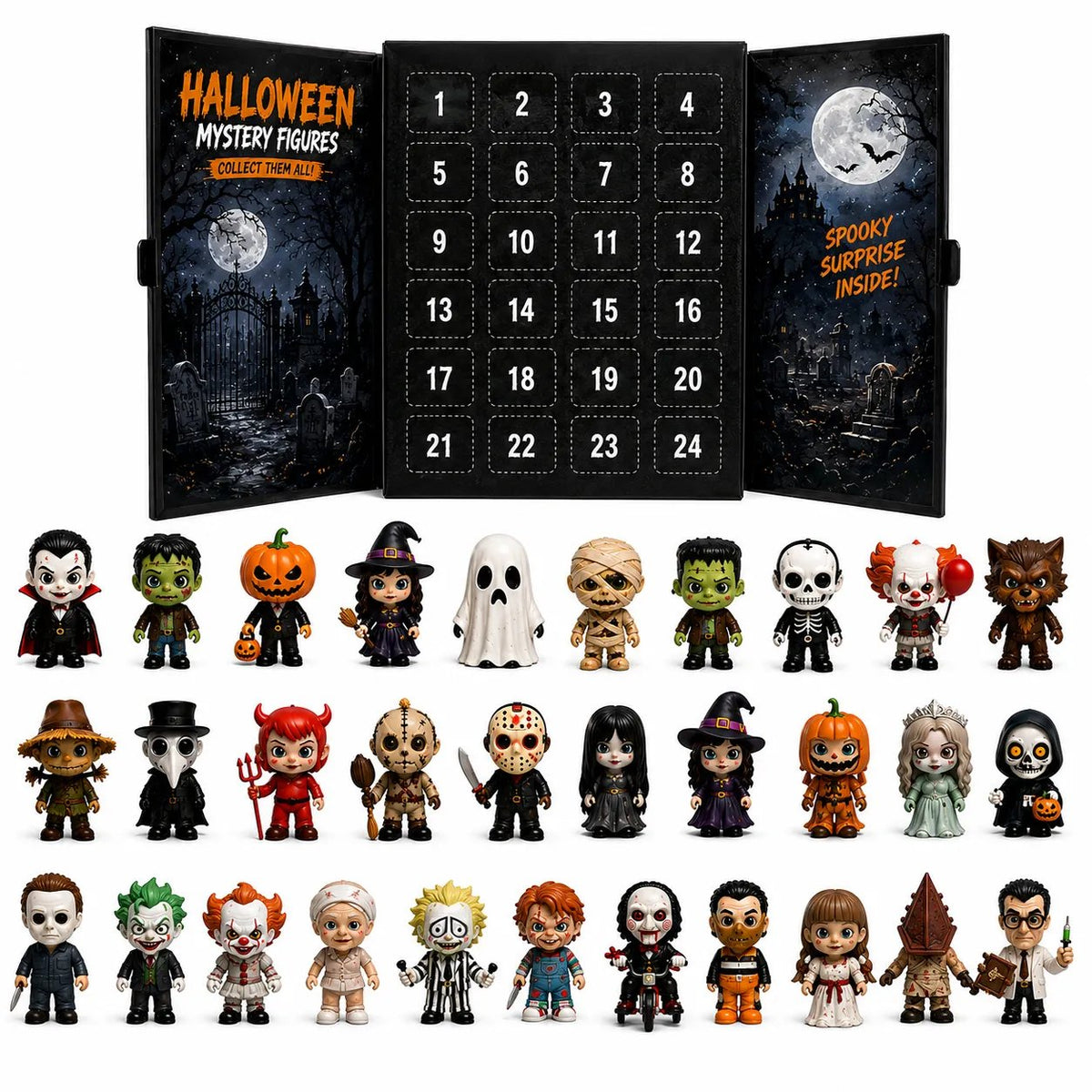 🔥 Last Day 49% OFF - Halloween 24 Horror Mini Collectible Figures🎃🎁