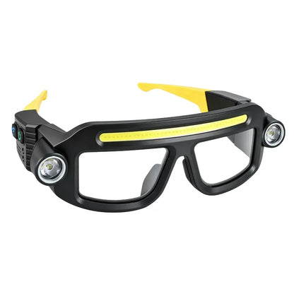 Rechargeable LED Headlamp Glasses – Hands-Free Work Light for Car Repair, DIY & Camping