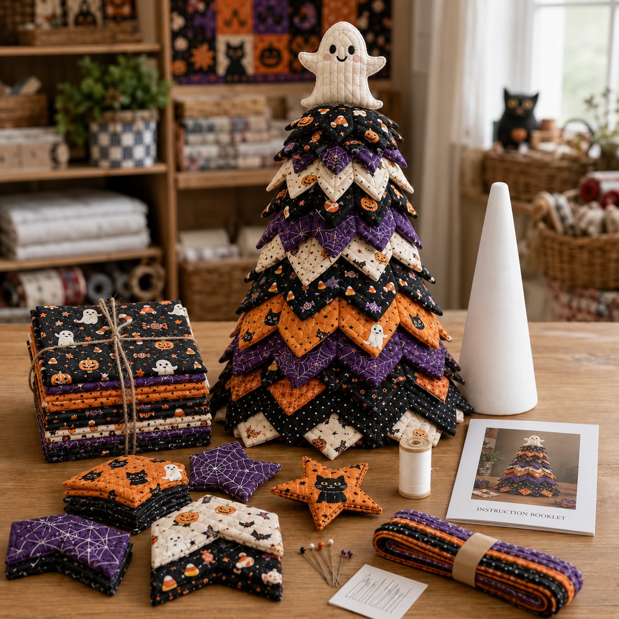 🔥Last Day 50% OFF - 🎄Christmas Tree Quilt Kit DIY Easy Layered Fabric Holiday Décor